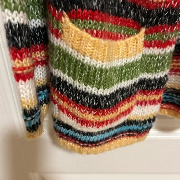 LIKE NEW! Women's Multicolored Striped Cardigan - SMALL - Picture 6 of 8